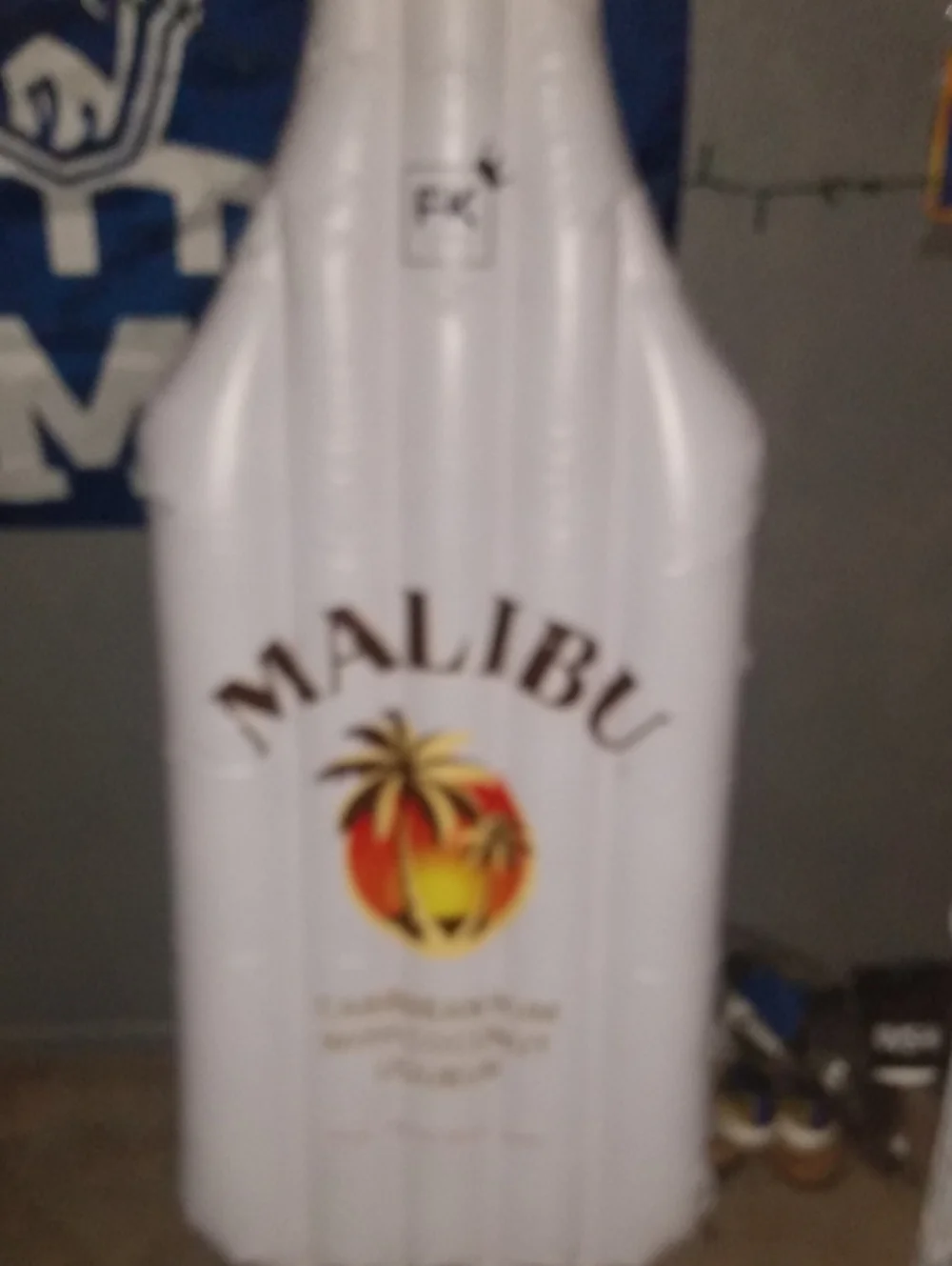 Malibu White Inflatable Bottle Pool Float - White